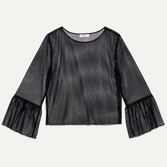 NWOT Aritzia Babaton Sheer Blouse - Picture 1 of 3